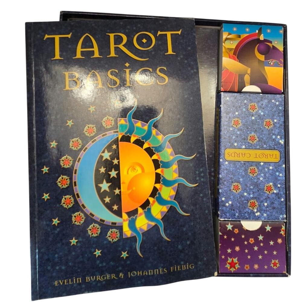 Tarot Basics Boxed Set Complete 78 Tarot Cards & 128 Page Instruction Book Vtg
